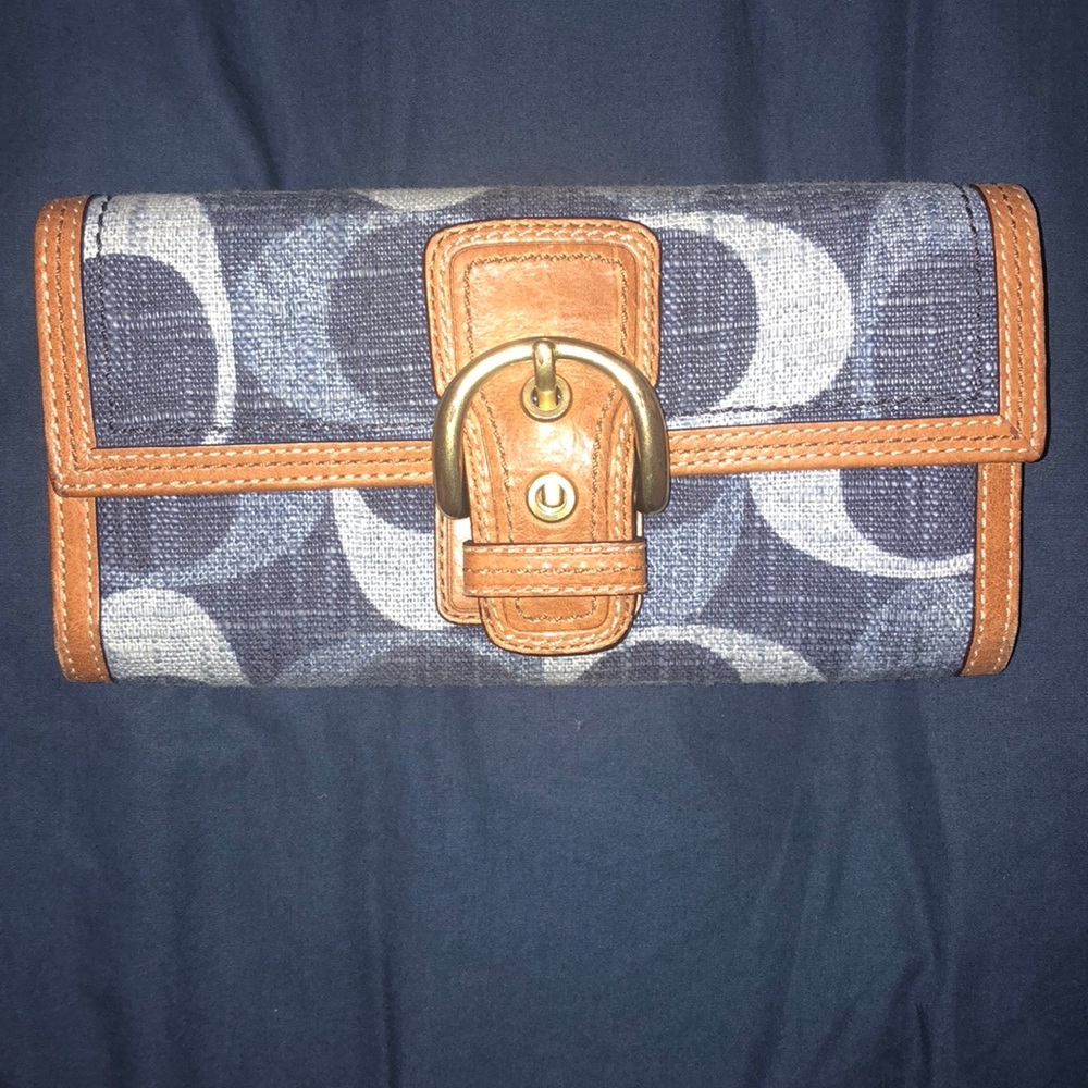 Denim Large Coach Wallet